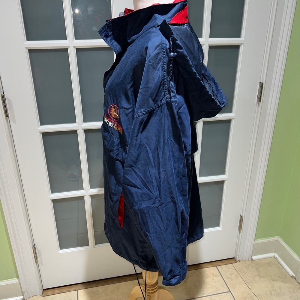 Northern Virginia ice dogs windbreaker spotlight vintage unisex L navy blue - Picture 5 of 7
